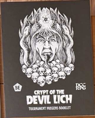 Cover of Crypt of the Devil Lich: Tournament Pregens Booklet